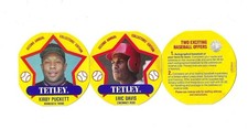 1989 Tetley Tea Discs #12 Kirby Puckett Eric ...
