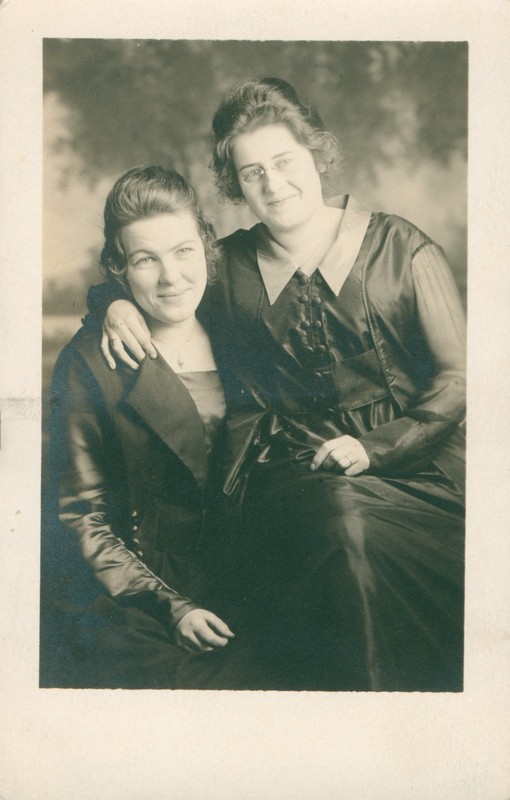 Real Photo Postcard RPPC - Affectionate Women Lesbian Interest