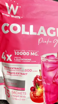 pink white glutathione 3xWink White Gluta Collagen Pink Plus Glow Powder Drink Supplement 180g