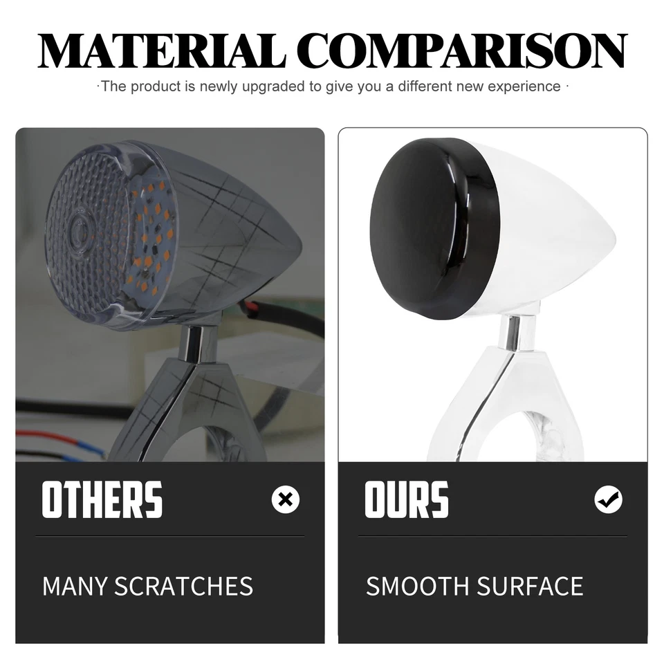 4x 39mm 41mm White Fork Clamp Front Rear LED Lamp w/Black Lens Turn Signal Light - Image 4 of 4