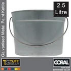 2.5 Litre Metal Paint Kettle Heavy Duty Capacity Container Trade Handle Bucket