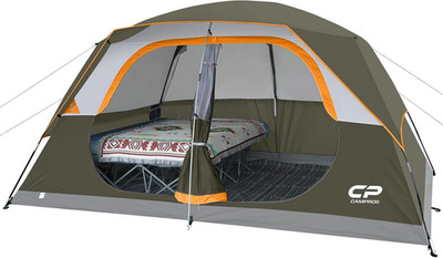 Upgraded 6/8 Person Camping Tents, Waterproof Windproof Family Tent with Larger