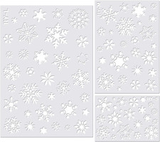 Jmkcoz Christmas Snowflake Stencil Template, Reusable Plastic Craft Drawing Pain