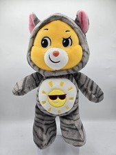Care Bears 12  Funshine Bear Kitty Cat Hoodie Friends Collector Yellow Plush