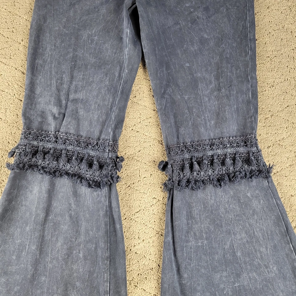 Брюки Chatoyant женские 1XL Blue Bell низ без застежек бахрома хиппи богемное фестиваль - Изображение 3 из 4
