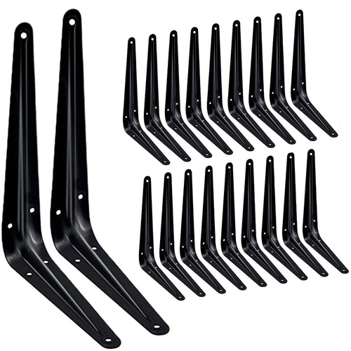 20 Pack 8x6 Inch Heavy Duty Shelf Brackets Metal Floating Shelf Brackets - 第 1/8 張圖片