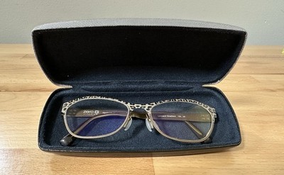 ZERO G Titanium Little Odessa Leopard Gradient Brown Eyeglasses Frame w/Case