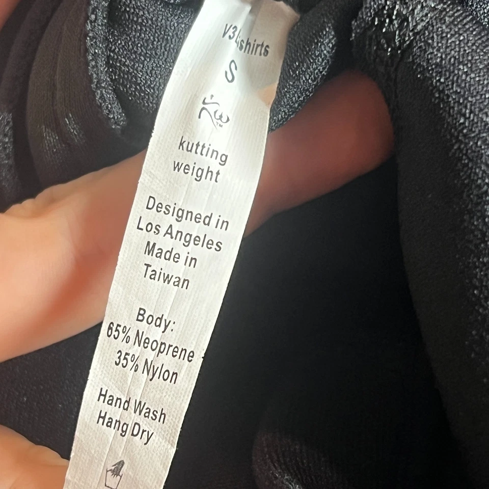 Camisa Pullover Sauna Kutting Weight V3 Talla Pequeña Negra Sweat Tech Cremallera Lateral Foto 4 de 4