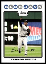 Vernon Wells 2008 Topps Blue Jays #TOR8 Blue Jays MLB READ FREE SHIPPING