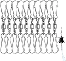 Swivel Spinning Hooks for Wind Spinners, 360 Smooth Dual Clip Swivels Wind Spinn