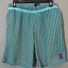 VTG 90s OP Ocean Pacific Cotton Surf/Lounge Shorts Adult M Black / Teal Skate