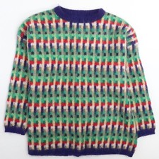 Vintage Benetton Crewneck Sweater Size Large Italy Multicolor
