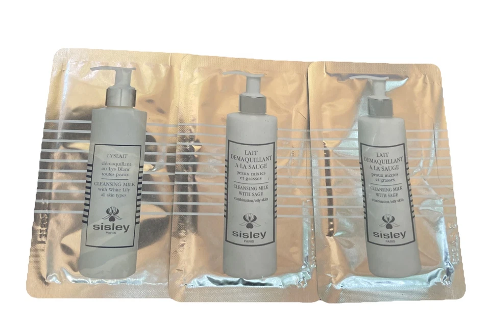 Lote de 3 SISLEY Lyslait Leche Limpiadora con Lirio Blanco 0.17 oz/5 ml Muestra Viaje Foto 2 de 4