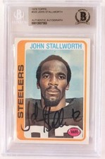 Signed John Stallworth Pittsburgh Steelers 1978 Topps Rookie Card #320  Beckett