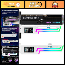 Adjustable ARGB GPU Support Bracket with Temp Display - Anti Sag Graphics Card S