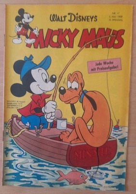 Original Micky Maus 1958 Heft 17 GOLD AGE COMIC ÄRA KULT TOP Z.0-0 KPL Ungelesen