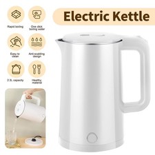 2.3L Electric Kettle Fast Boil 1500W Stainless Steel Jug Boil-Dry Protection UK
