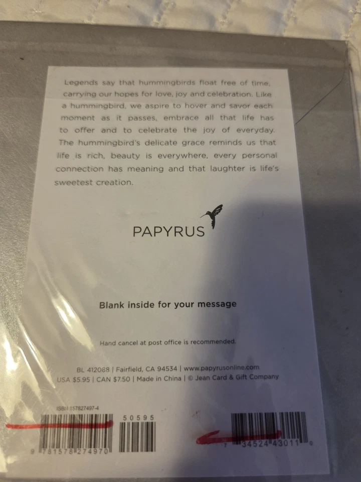 2 Papyrus Cards High Quality Cards. Black Purse. Blank inside - Image 4 of 4