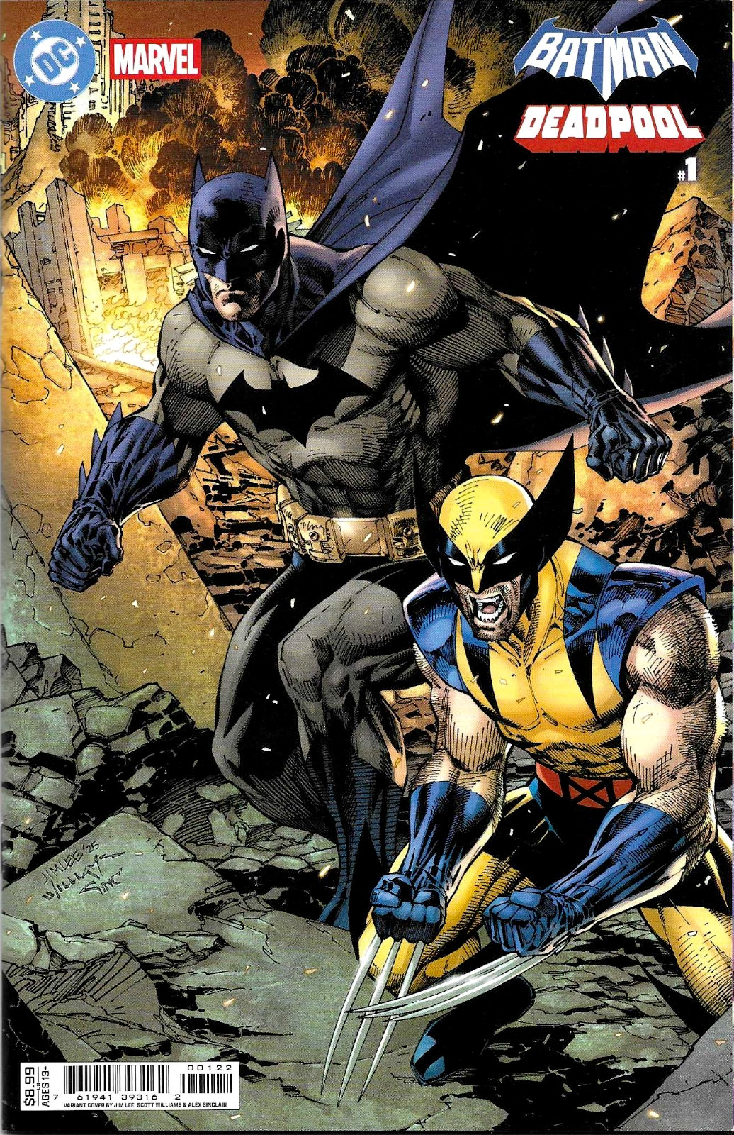 BATMAN DEADPOOL #1  JIM LEE VARIANT  DC COMICS  MARVEL 2025  NM  1ST PRINT