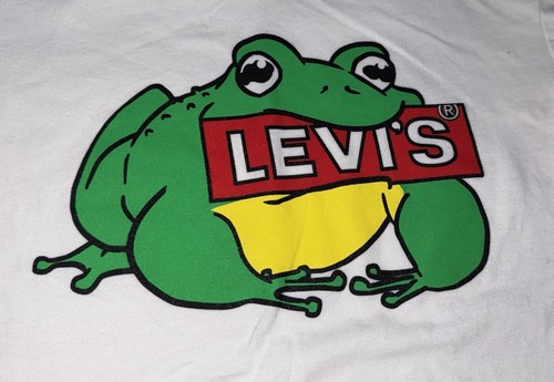 LEVI'S Green Frog TEE T-shirt Black Size Small 8-10Y New TL1 - Picture 2 of 4