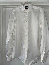 Calvin Klein Slim Fit Performance Non-Iron Men's White Dress Shirt Size 15-34/35
