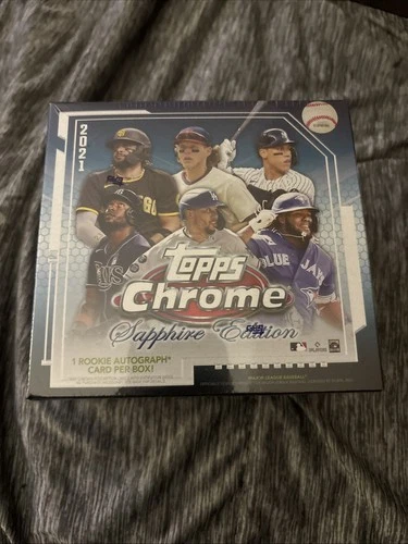 2021 Topps Chrome Baseball Sapphire Edition Hobby Box - Factory Sealed
