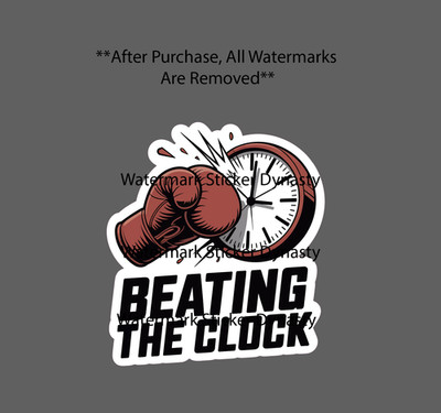 Beating the Clock Sticker Waterproof Decal Quote Punch Work Job Gift NEW