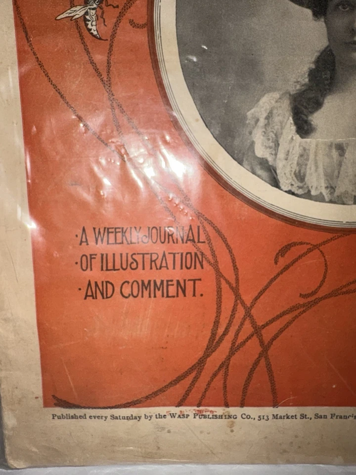 Vintage Copy of Sep. 23, 1899 "The Wasp" Weekly Journal Magazine Foto 2 de 4