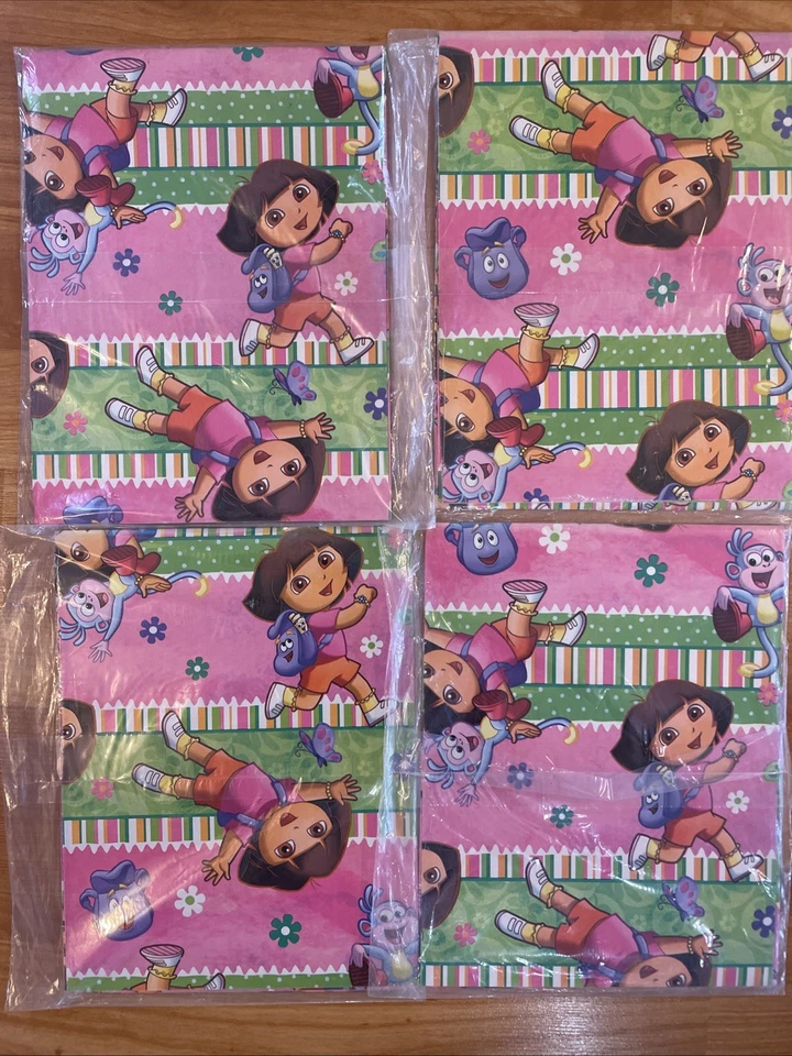 Vintage American Greetings Dora The Explorer Gift Wrap 8.33 Sq. Ft. 4 Packs - Image 3 of 4