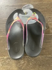 Oofos Oolala Luxe Recovery Sandals Size 10 Women Color Magenta Sky Brand New!