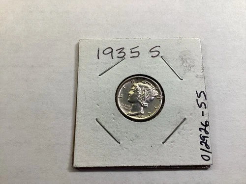1935 S Mercury Silver Dime Uncirculated Condition San Francisco Mint 012926 55i