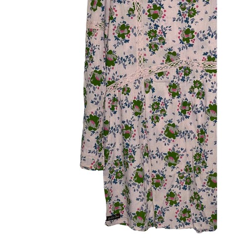 Matilda Jane Women Dress A Lady Floral Print Tunic Flowy Crochet Sz. Small - Picture 8 of 9