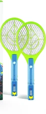 SWAT IT Handheld Bug Zapper Racket Rechargeable Electronic Fly Swatter 2 Pk Mini