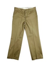 Vintage Khaki Cotton Blend Twill Chinos 36X28 FINESILVER MFG CO Ivy League