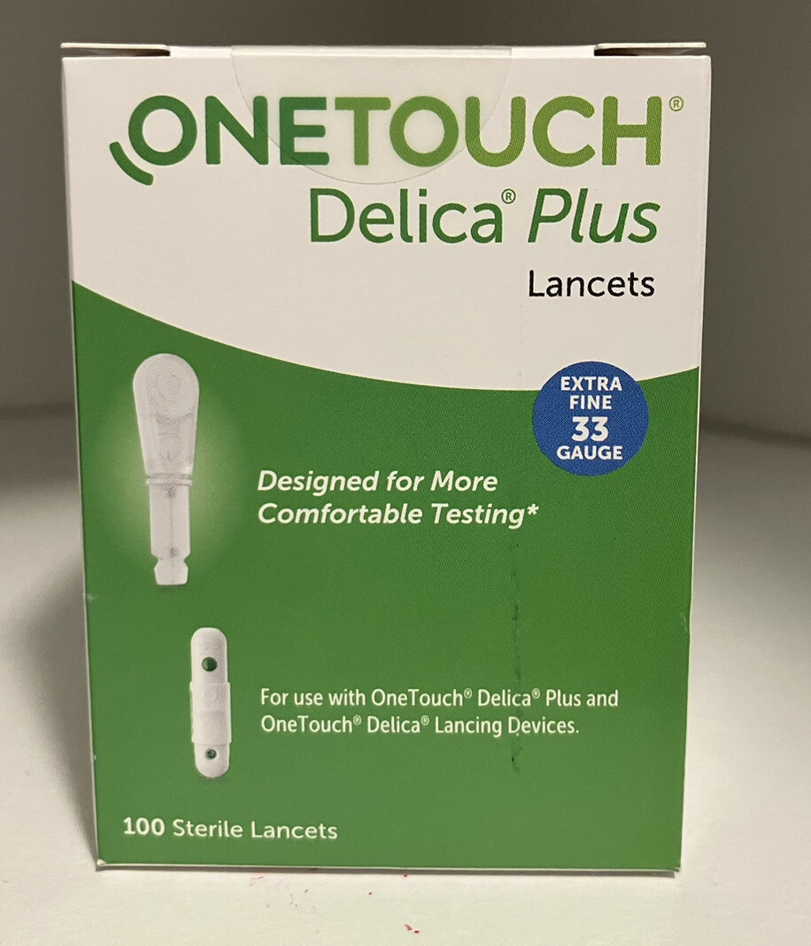 100 One Touch Delica Plus XFine 33G LancetsExp 20279.44Free Ship