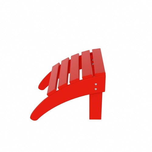 WESTIN OUTDOOR Patio Furniture Folding Ottoman Plastic Outdoor UV Resistant Red - Picture 4 of 7