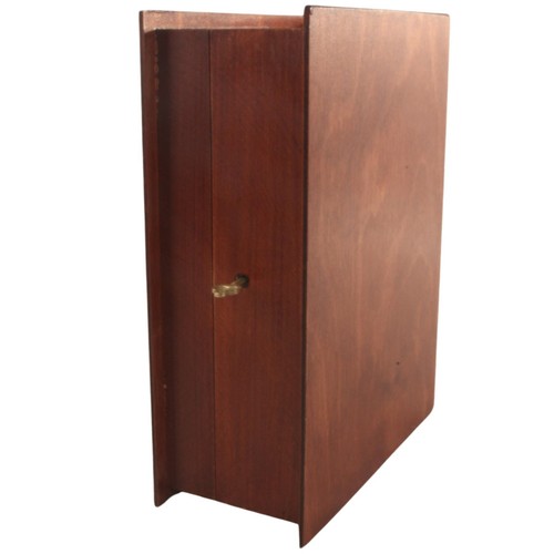 Hand-stained Deep Wooden Book Box Key Lockable Keepsake Jewellery Trinket Holder - Picture 10 of 33