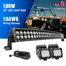Nilight 32 Inch Curved Led Light Bar Combo 4pcs 4 Offroad Lighting For Jeep