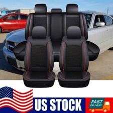 For Dodge Charger Challenger Car Seat Covers 5-seats Protector Leather Full Set