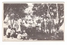 Large Family Reunion Picnic - Divided Back Postcard RPPC - AZO Stamp Box