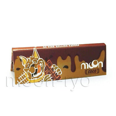 MOON Mint Flavor Hemp Rolling Papers 77*45mm 5 Booklets＝200 leaves smoking