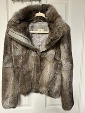 June Brown Rabbit Fur Women's Jacket Coat - Size S