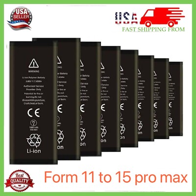 Battery for iPhoneXR, 11, 12, 13,  14, 15 ( Mini, Plus, Pro, and Pro max ) USA
