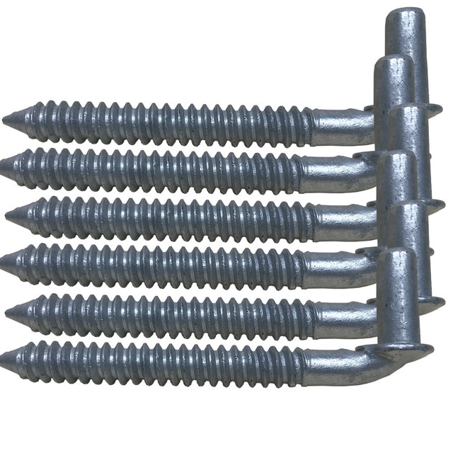 5/8 Chain Link Lag screw Gate Hinge Post Side Wood Bolt Galvanized