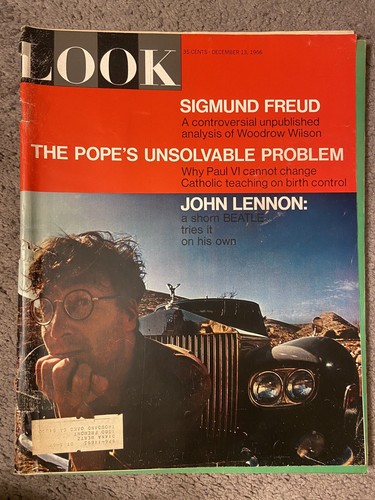 Look Magazine December 13 1966: John Lennon Sigmund Freud Vietnam Faye Dunaway