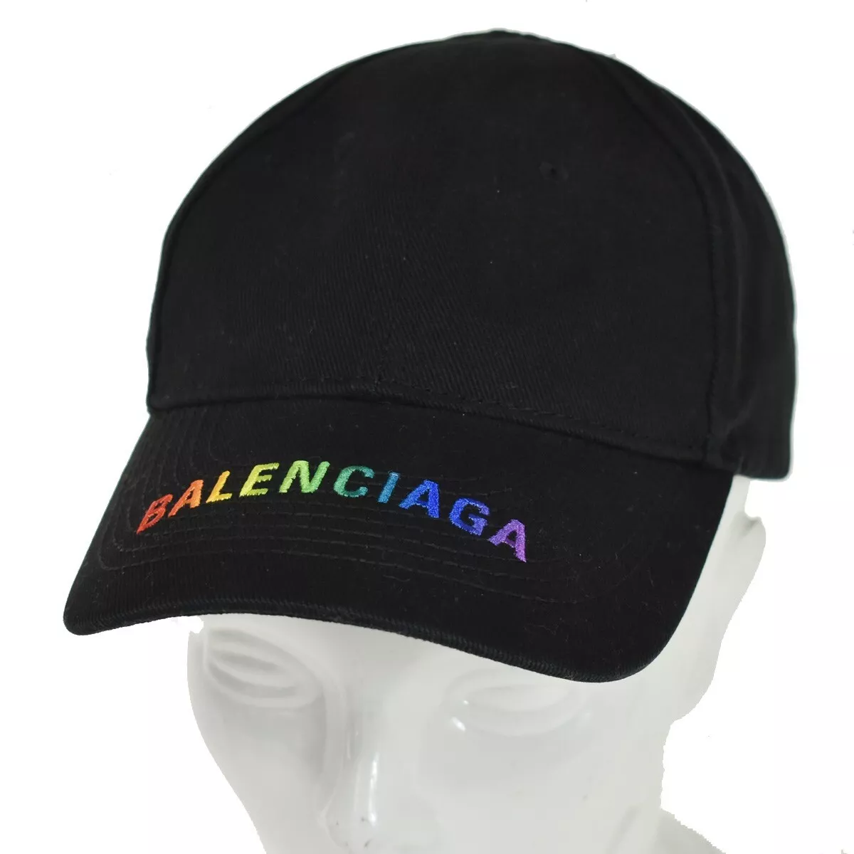 BALENCIAGA Logo Cap #L  ％ Cotton Black Italy JH   eBay