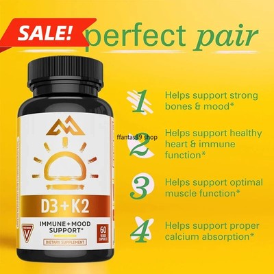Vitamin D3 K2, 2-in-1 , 60 capsules
