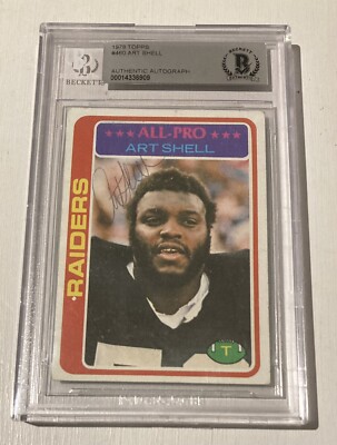 1978 Topps Art Shell Auto Signed Beckett BAS Oakland Raiders