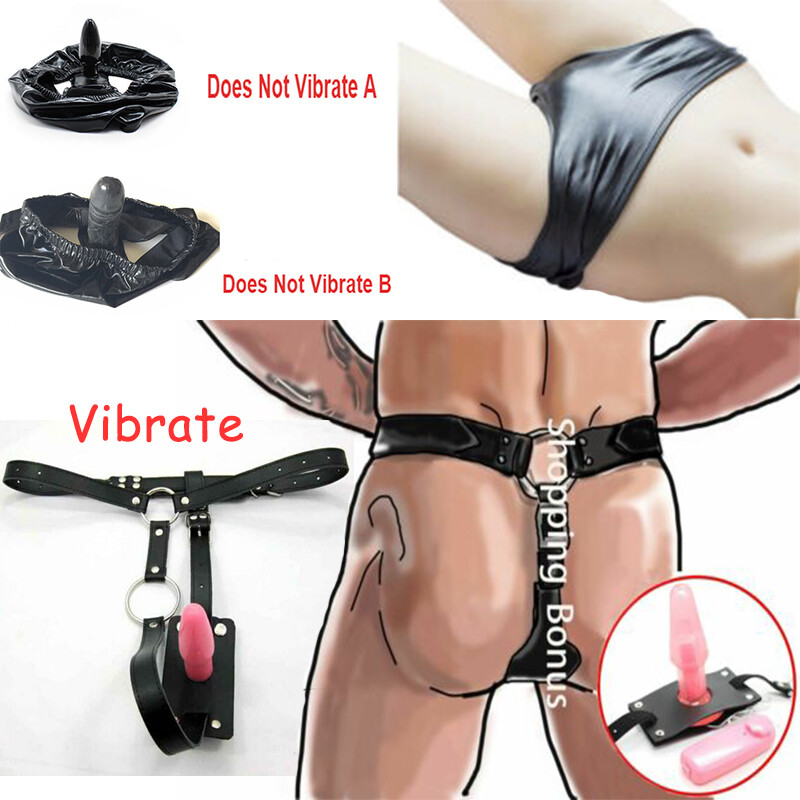 Vibration Chastity Belt Panties with Silicone Plug Shock Underwear  BondageSM Toy | eBay