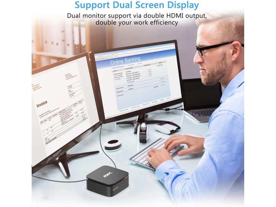 AK1 Mini PC Windows 10 Pro - Micro Desktop PC, 4GB DDR3/64GB eMMC - Image 4 of 4